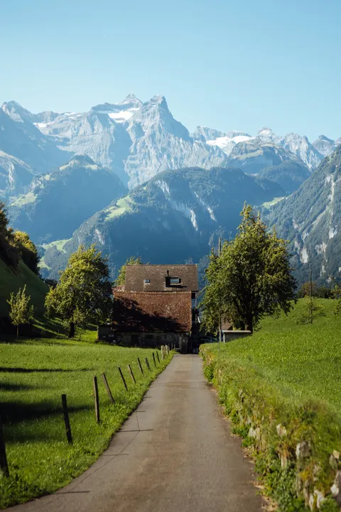 ITAP of a cabin in the Swiss mountains