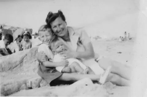My father with his mother and baby brother in Brittany in 1940. Only my father survived; Betty and Harvey were sent to Auschwitz in February of 1944.