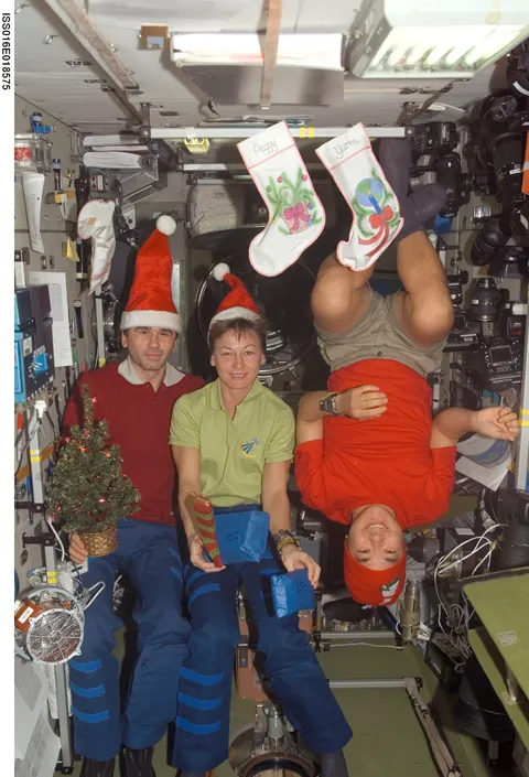Christmas inside the International Space Station