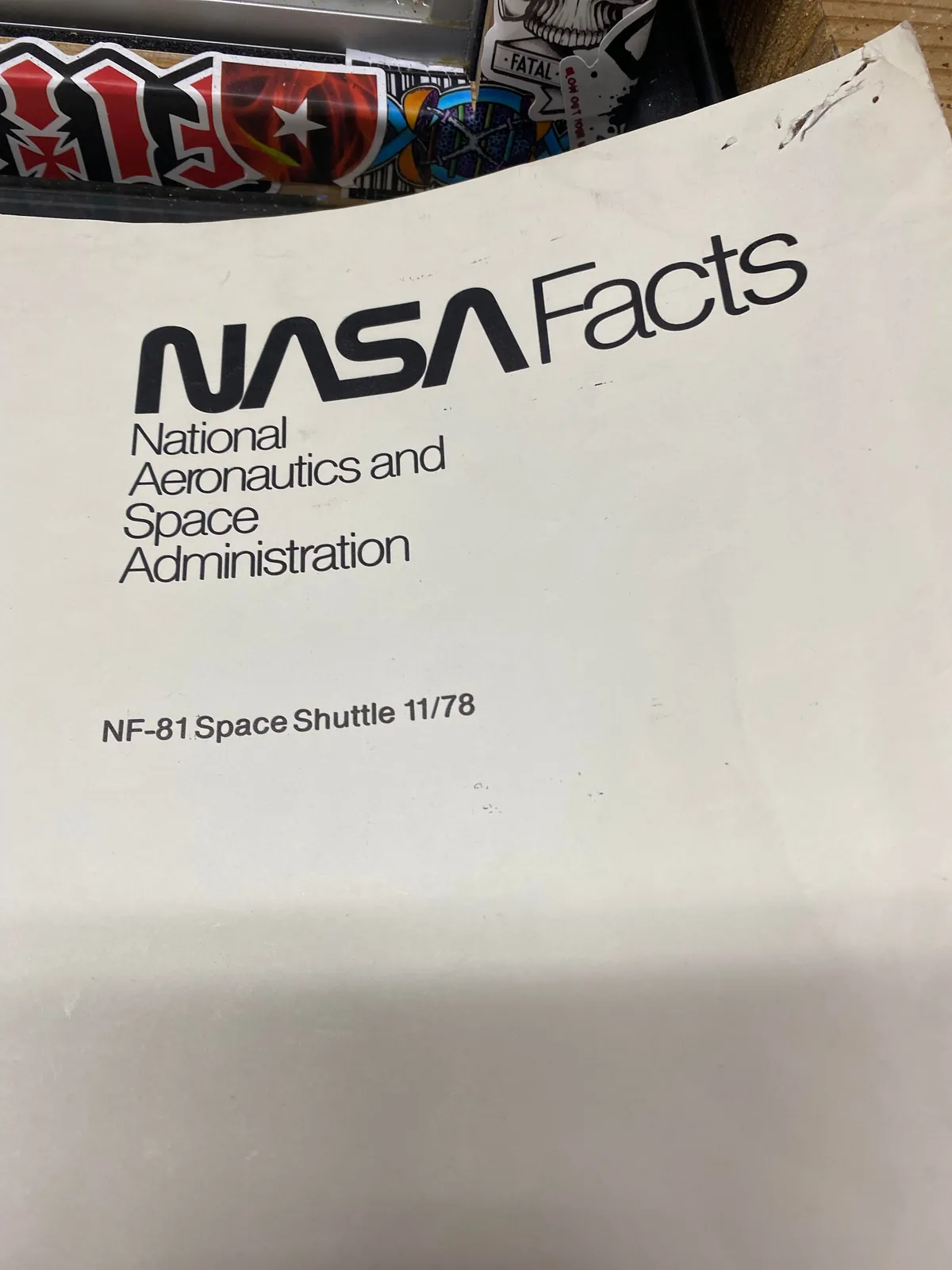 Space Shuttle poster i kept from grade school