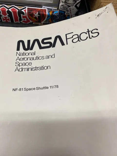 Space Shuttle poster i kept from grade school