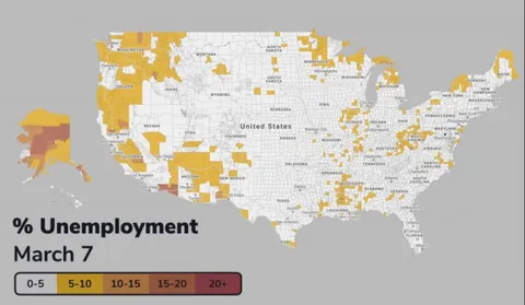 [OC] The effect COVID-19 has had on jobs across the nation