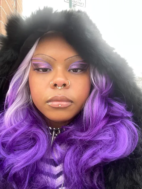 Was going for purple Power Puff Girl x Bratz doll vibes