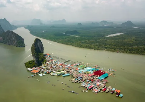 Travelling with a drone sure has its advantages - Koh Panyee floating village, Thailand