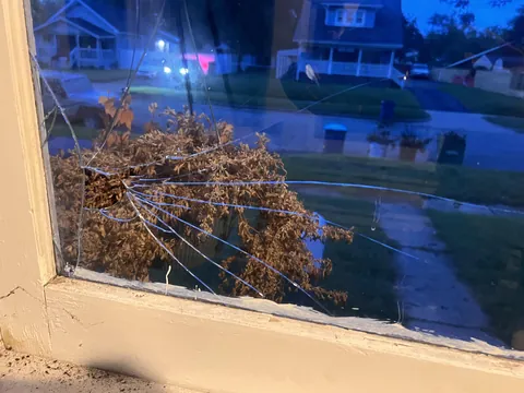 Someone threw a rock at my window overnight