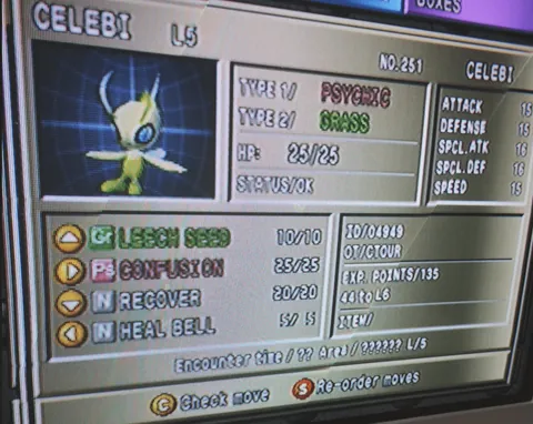 Booted up my old copy of Pokemon Stadium 2 on N64 to find I have 10x genuine CTOUR Celebi from the UK Toys R Us event from 2001