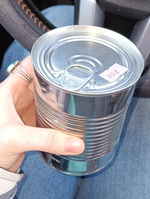 My discount store was selling mystery cans for 25 cents.