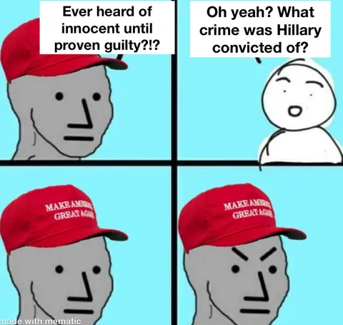 Can’t remember that conviction she should be in jail for…