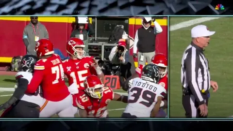 [Highlight] Texans initially get a fumble returned for a touchdown, instead ruled an incomplete pass and Roughing the Passer