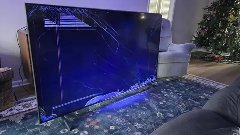 My 10 yo was spinning around in the recliner and knocked down our basically new 85" TV... its completely destroyed.