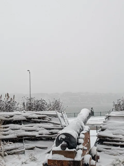 Quebec City in a snowstorm