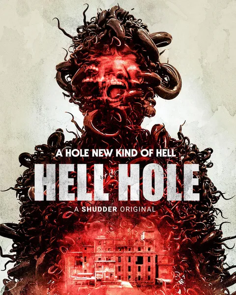 First Poster for 'HELL HOLE' - Far away, in the desolate Serbian wilderness, a fracking crew uncovers a dormant monster gestating inside a centuries-old French soldier. Now awakened and exposed in its most dangerously fragile state, it tears through the men on the grounds in search of a new womb