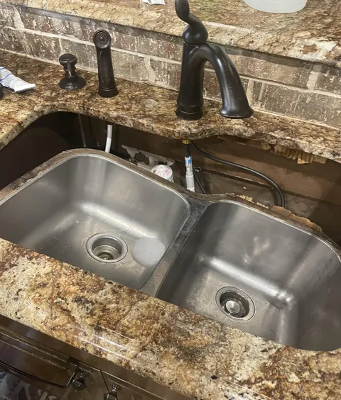 I was washing dishes and the sink fell in, my parents get home in 25 minutes….