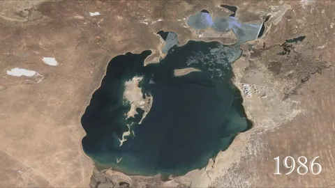 The Shrinking of the Aral Sea: 1986-2023