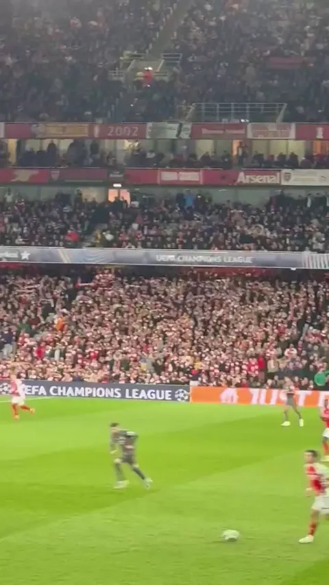 Arsenal fans chanting “Are you Tottenham in disguise?” to Real Madrid