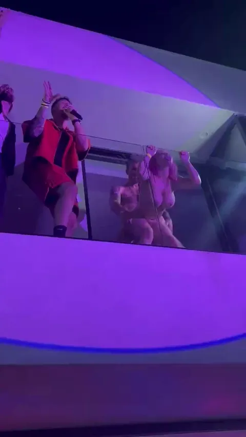 Bimbo goonette gets horny and end up fucking in the middle of the party