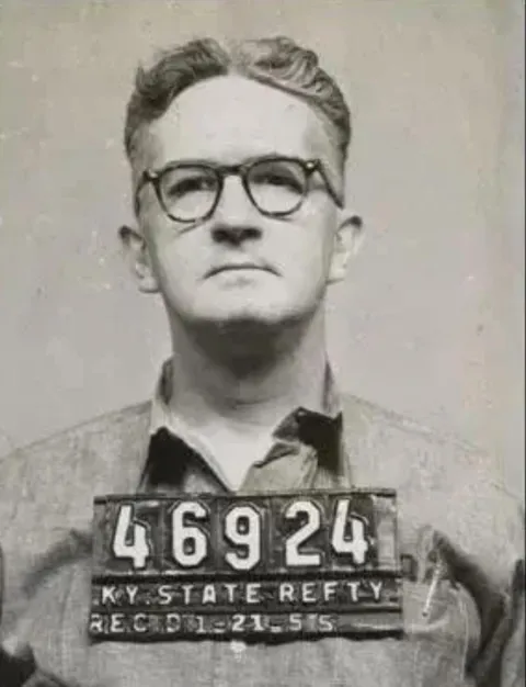 In honor of BHM , this is the mugshot of Carl Braden. He was sentenced to 15 years in prison for buying a home in his name, in place of his friend (a veteran), because the real estate broker refused to sell to Negroes (1954).