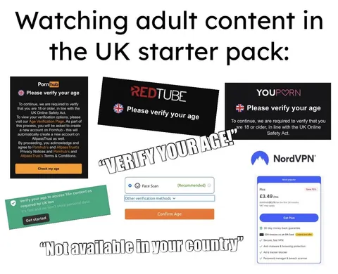 Watching adult content in the UK starter pack