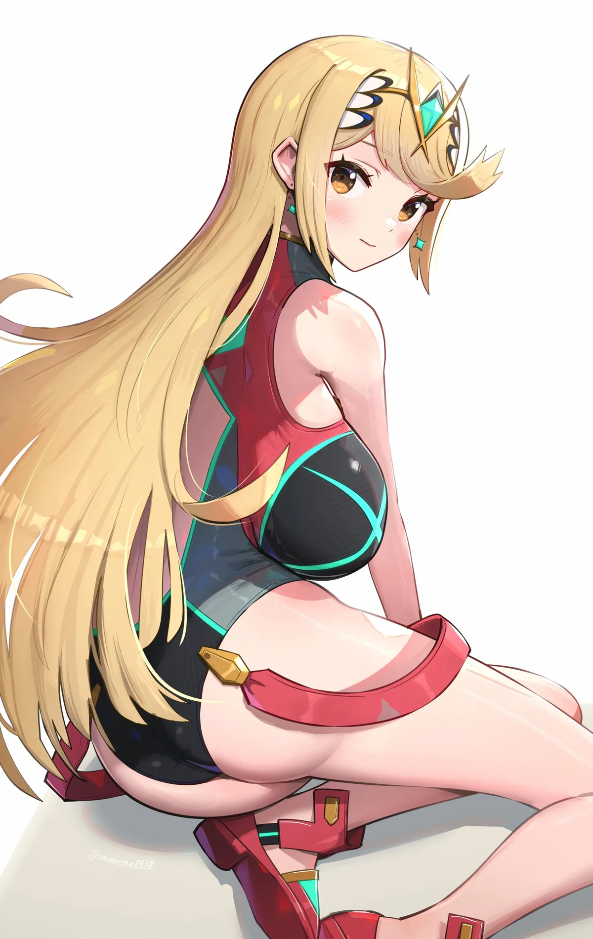Mythra swapping Outfits 