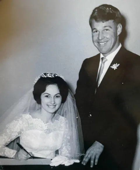 Nan and pop on their wedding day