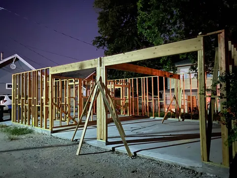 3 year garage/studio apartment build, cost ~$70,000 and one marriage