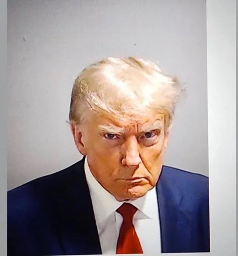 Donald Trump's mugshot.