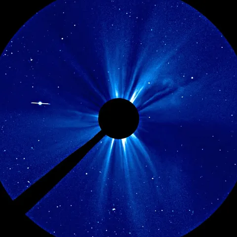 Comet A3 is now brighter than Jupiter, shining at magnitude -3.3 in SOHO coronagraph