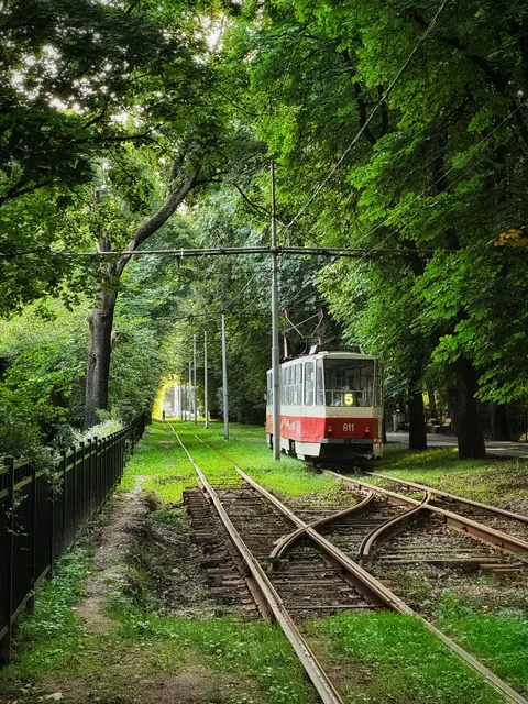 A tram station