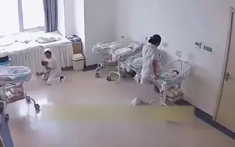 Nurses protecting newborns during the Myanmar earthquake