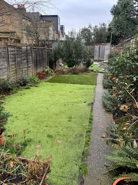 Garden before and after