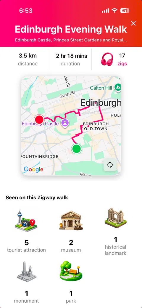 Our Evening in Edinburgh