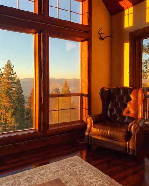 ITAP of a room at sunset