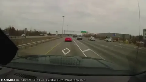 [OC] Spun out on the highway. Guy blamed me for hitting me. No one was hurt.