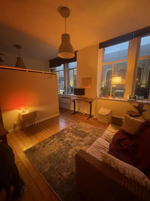 My cozy little studio in windy winter