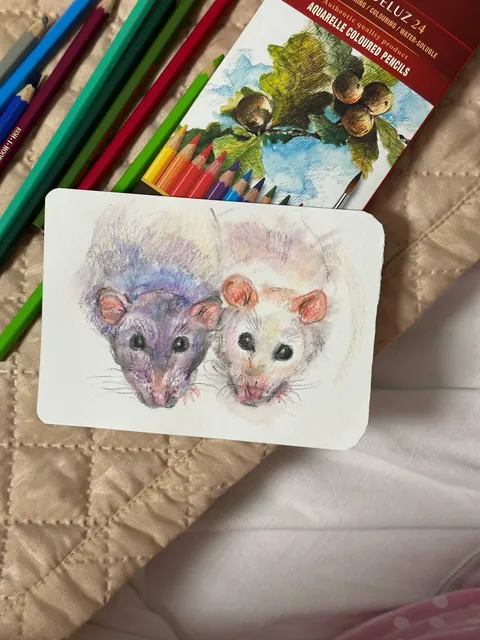 It's Myshka and Shusha. And my girlfriend painted their portrait