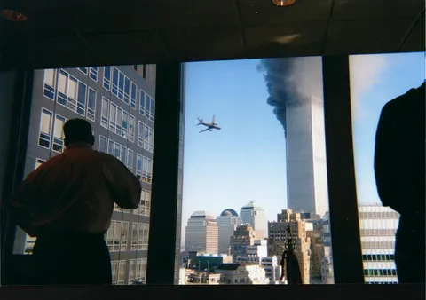 A rarely seen angle of 11 September 2001