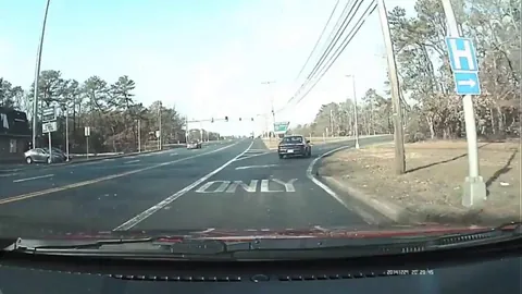 This isn't how a highway ramp works, ma'am.