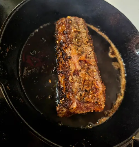 [Homemade] Steak &amp; Eggs on a Potato Pancake