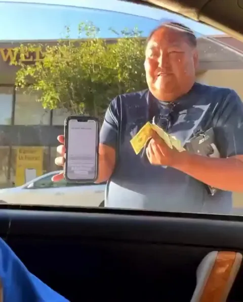 This man approached them in their car and asked to buy their socks for $40...