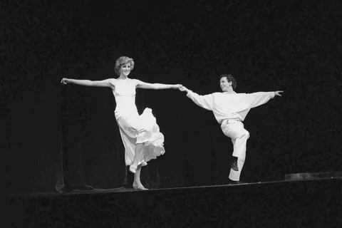 Princess Diana dancing to “Uptown Girl” with Billy Joel