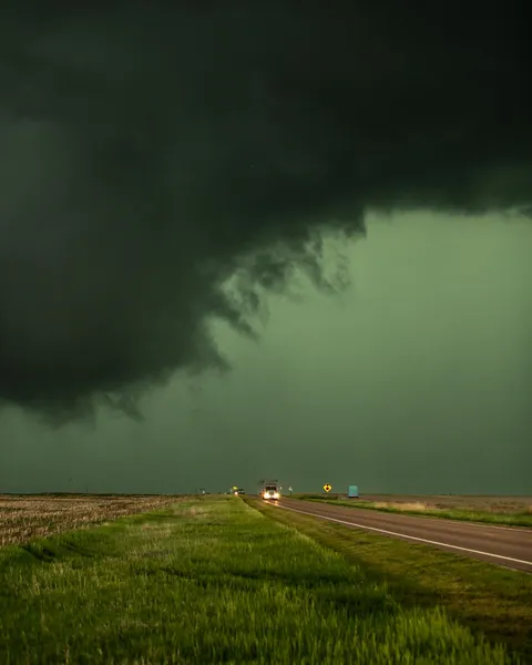 🔥Green is mean with this severe thunderstorm in Colorado.