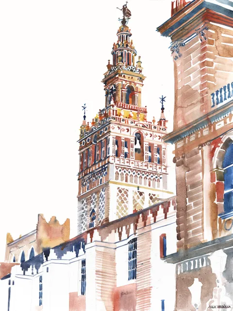 Catedral de Sevilla, watercolor, 42x56cm