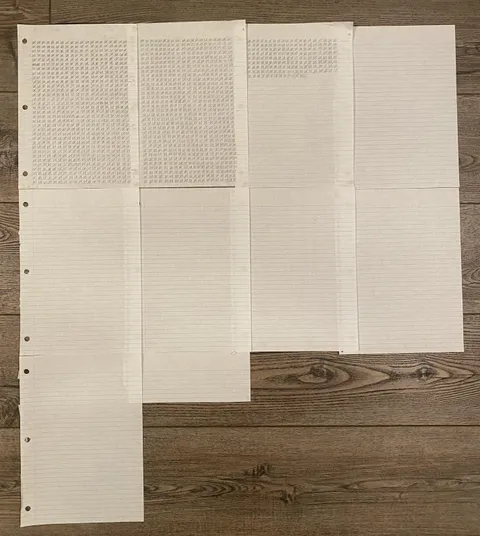 What a tally mark for every day alive looks like as a 20 year old (average lifespan to scale)