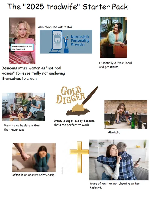 The "2025 tradwife" Starter Pack