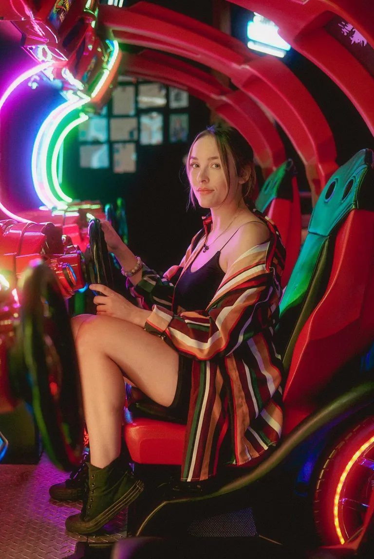 ITAP of my wife at the arcade [MLM]