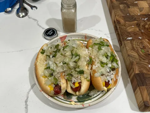 [homemade] onion dogs