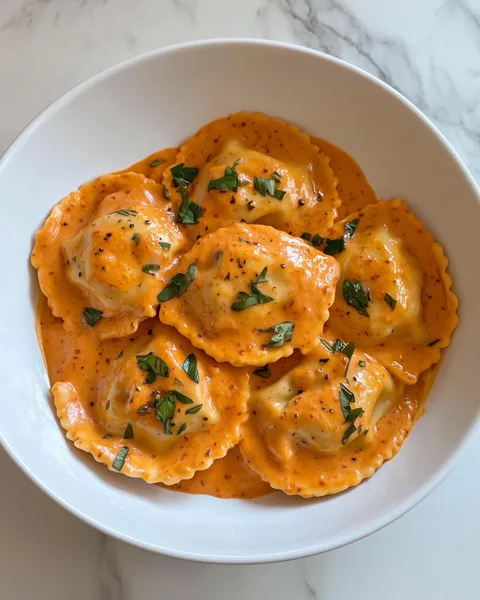 Roasted Red Pepper Ravioli