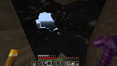 Suggestion: Mojang should make the skybox when you are under ground level black to avoid this weird effect.