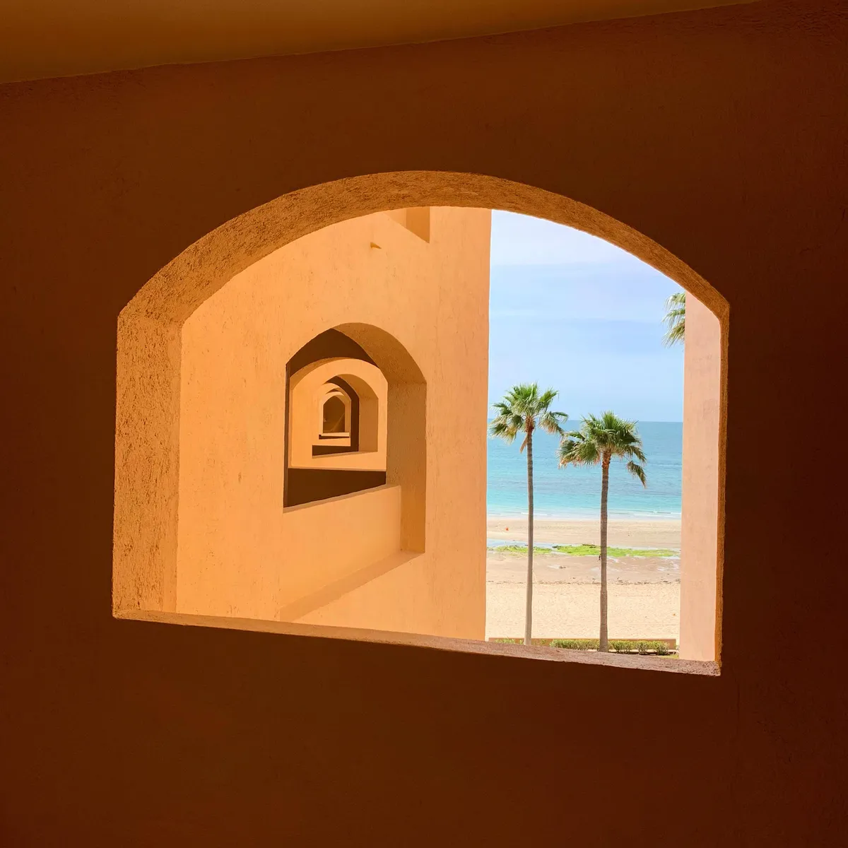 ITAP of a window to the beach.