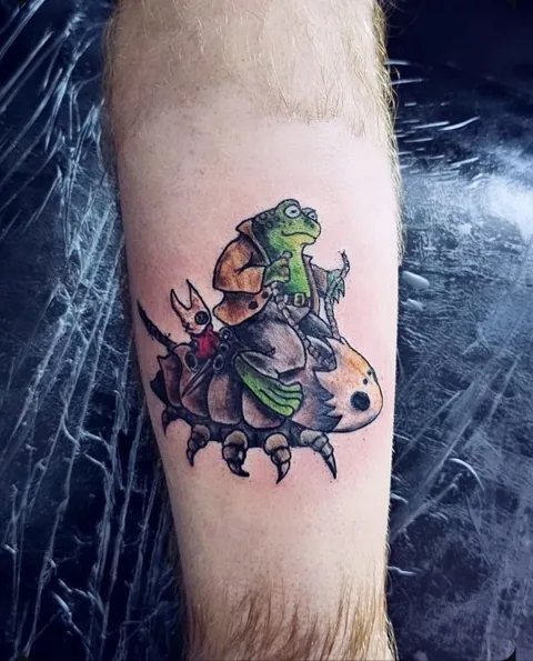 My brother and I got “matching” frog and toad tattoos by thewhitewolfartist in Maryland US